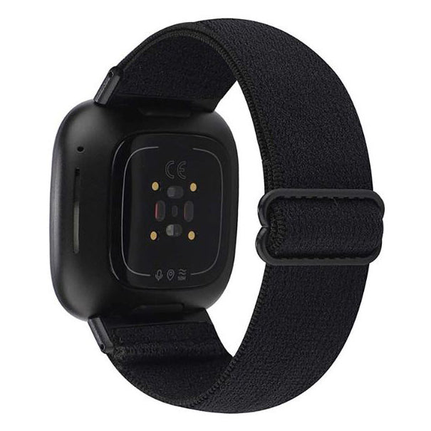 Strap For Fitbit Versa 3 Elastic Nylon in black