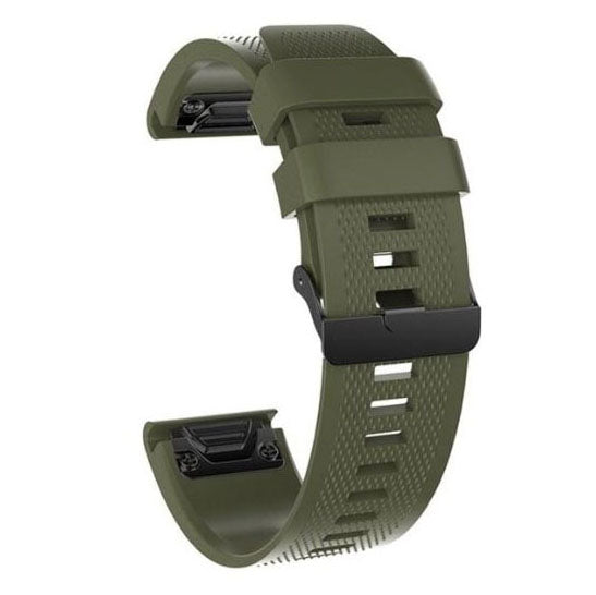 army green textured silicone band for garmin s70