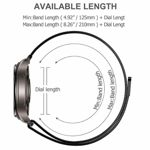 Sense Strap Stainless Steel Magnetic Large Small