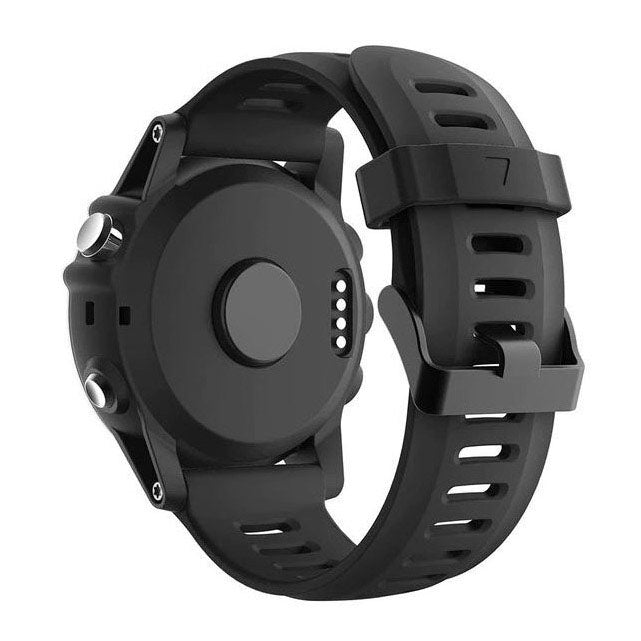 black premium silicone strap for garmin descent