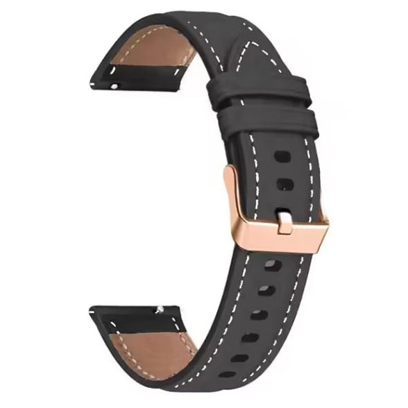 black classic pu leather garmin vivomove 3s strap