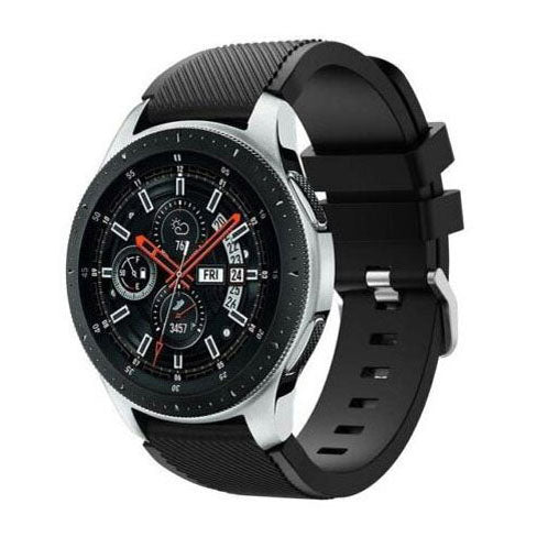 black silicone-oneplus-watch-2-band-chrome-buckle