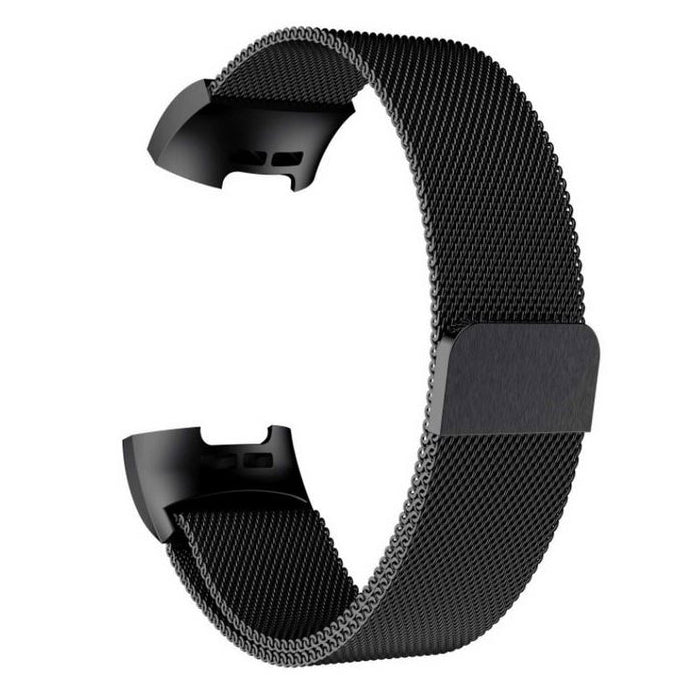 black Fitbit Charge 4 Steel Strap