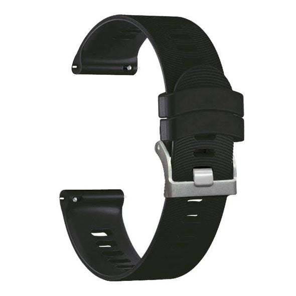 black silicone band for pebble time round large