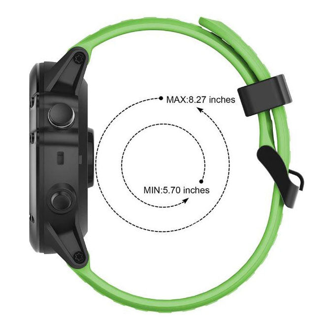 rugged silicone garmin tactix delta strap closeup