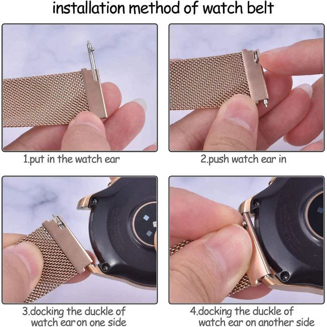 premium stainless strap for garmin venu 2s