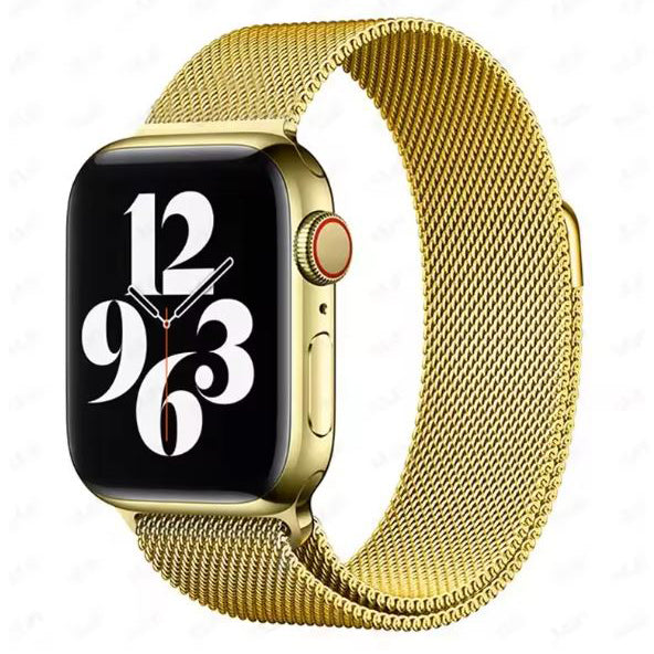 gold milanese apple watch series 7 strap