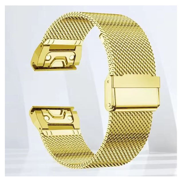 One Size Stainless Steel Garmin Forerunner 955 Strap in gold