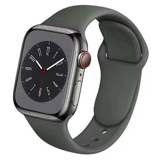 grey soft silicone apple watch series 10 strap