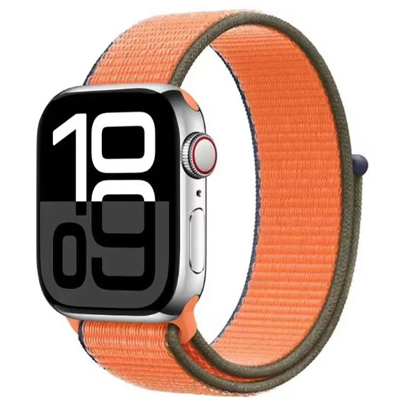 orange apple watch series 1 nylon loop band