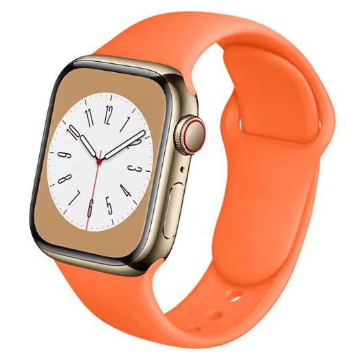 orange apple watch series 7 strap in durable silicone