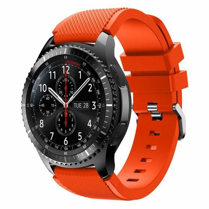 orange textured-silicone-oneplus-watch-2-band