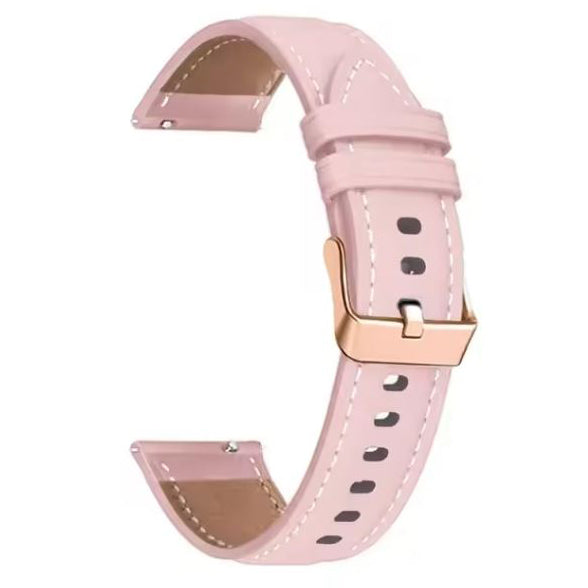pink garmin vivomove 3s leather strap with buckle