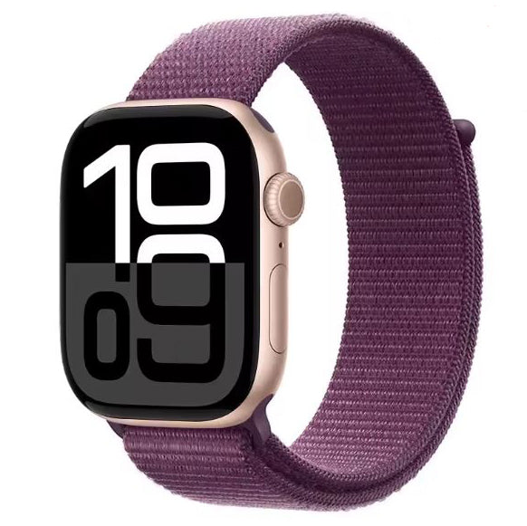 purple apple watch se 2023 nylon strap loop clasp