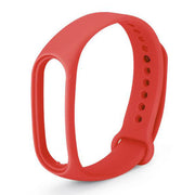 Pin & Tuck Strap Silicone One Size Mi Band 5 in red