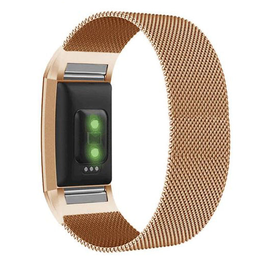 Fitbit Charge 4 Steel Strap in rose gold