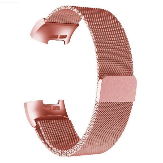 Fitbit Charge 4 Steel Strap in rose pink