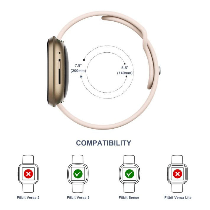 Fitbit Sense 2 Strap Plain Style