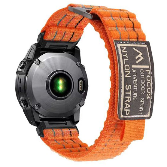 vitality orange secure fit nylon strap for garmin fenix 5x