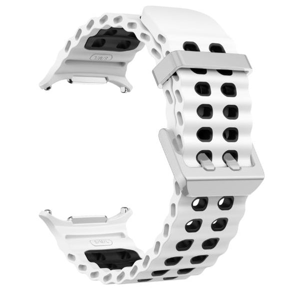 White Black two-tone silicone strap galaxy watch ultra
