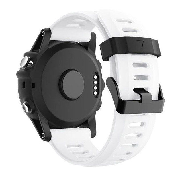 white premium silicone strap for garmin enduro 2