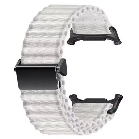 white samsung galaxy watch ultra strap with clip clasp