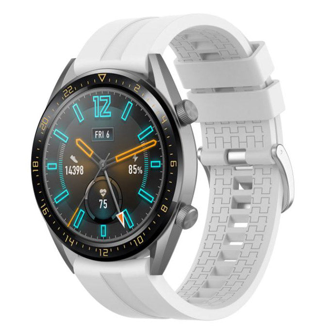 white textured silicone strap for xiaomi watch