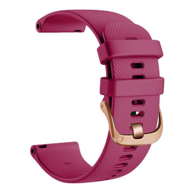 wine red garmin venu sq2 band with rose gold buckle