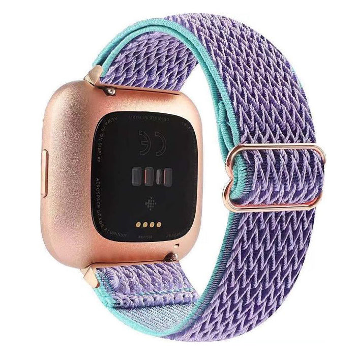 Nylon Strap For Versa 2 in purple pattern