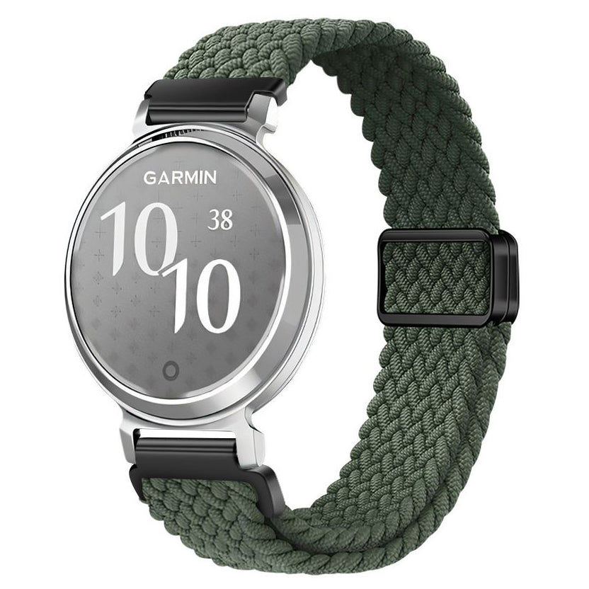 14mm watch wristband soft breathable nylon weave in army green