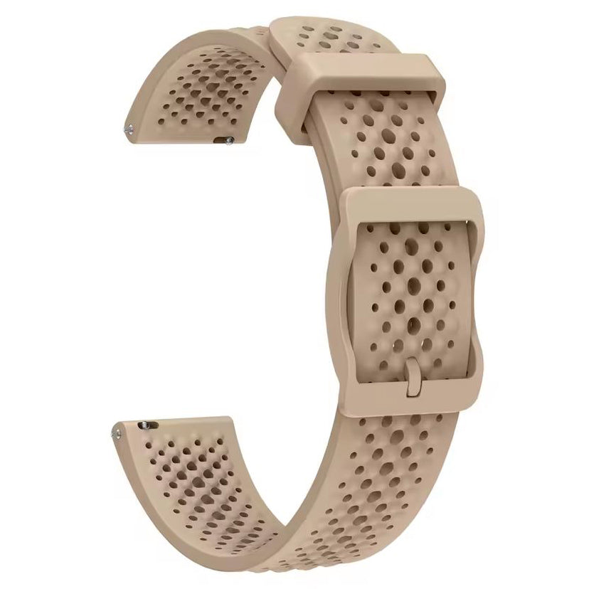 14mm durable silicone replacement watch band in light gold
