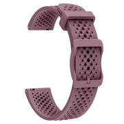 14mm breathable silicone replacement watch strap in smoky purple