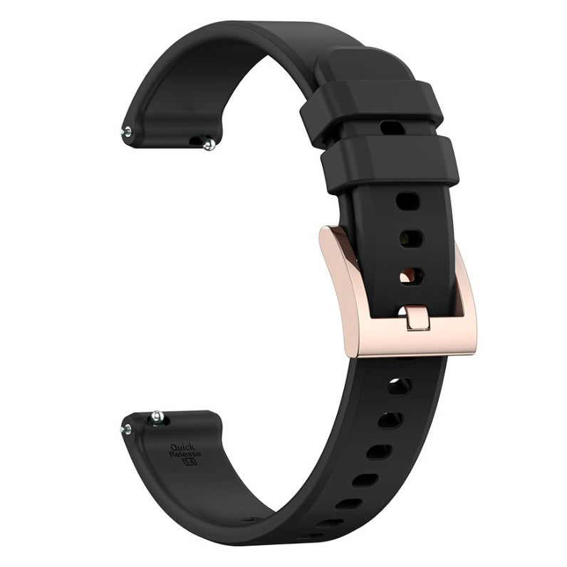 14mm watch strap rose gold buckle in black
