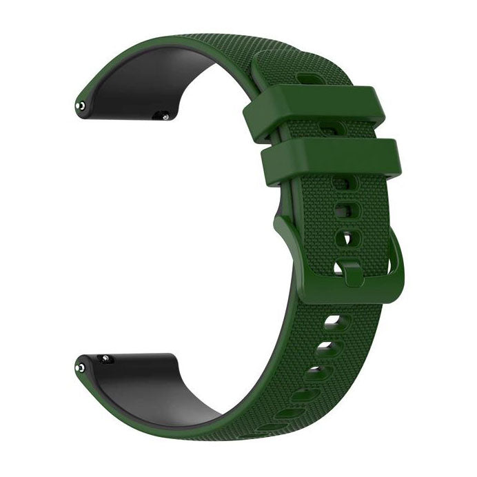 One Size Strap Silicone Forerunner 645 Buckle in army green black