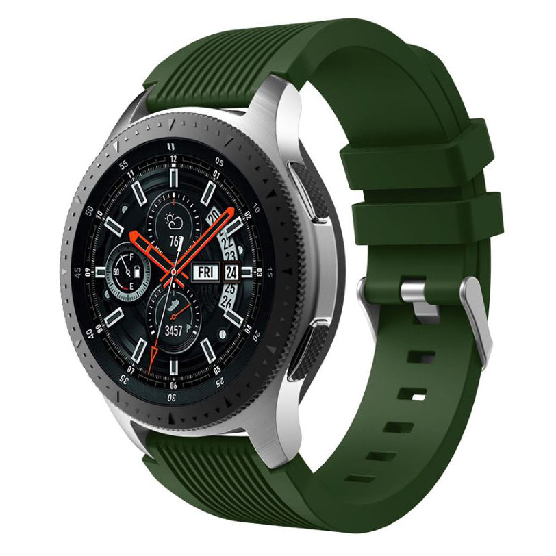 Universal 22mm Watch Strap Silicone in army green
