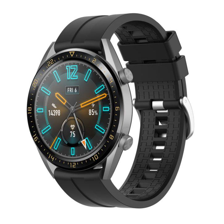 Strap For Samsung Galaxy Watch 46mm Plain in black