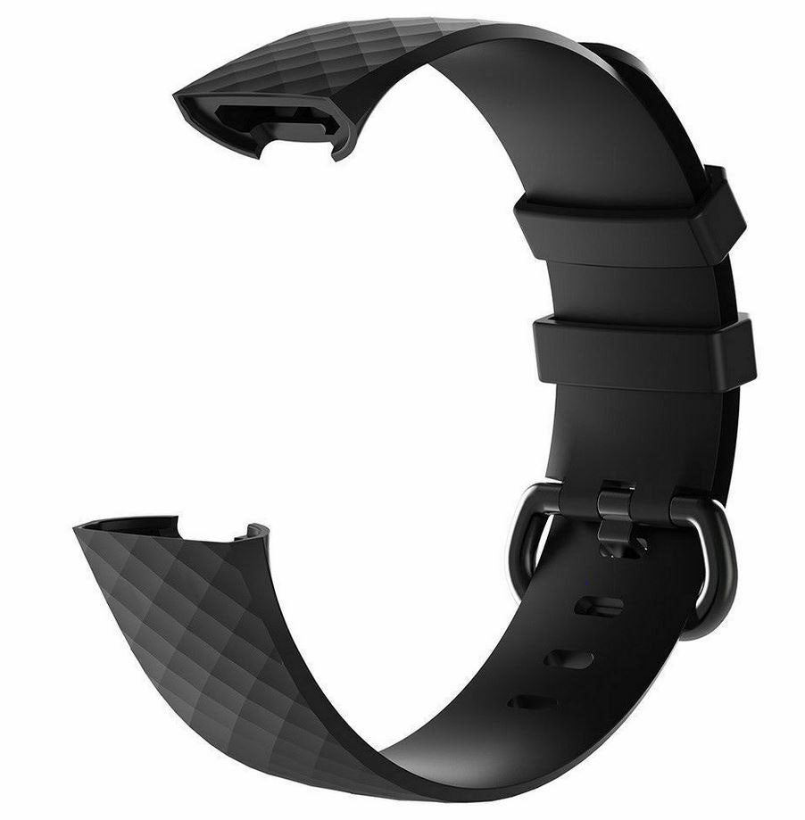 Bracelet For Fitbit Charge 4 Textured in black