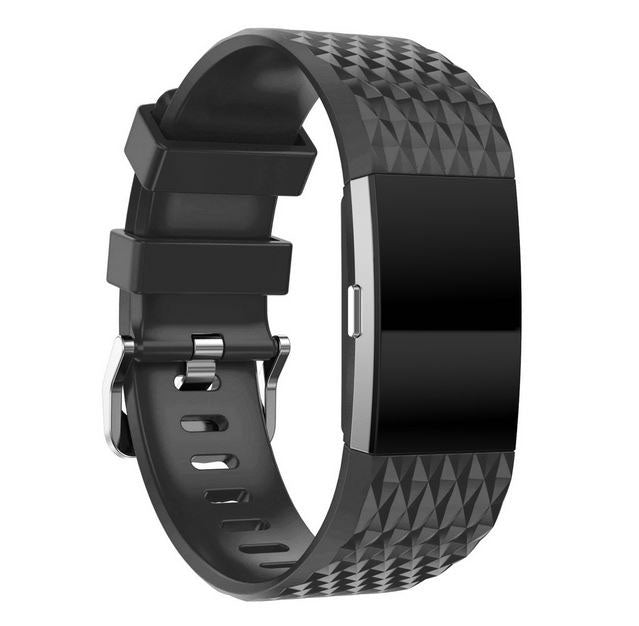 Silicone Strap Large Small Charge 2 in black