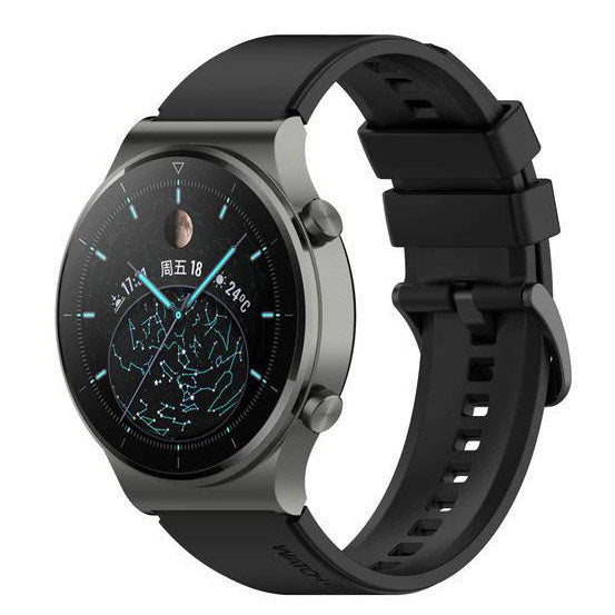 Plain Samsung Galaxy Watch 3 45mm Strap in Silicone in black