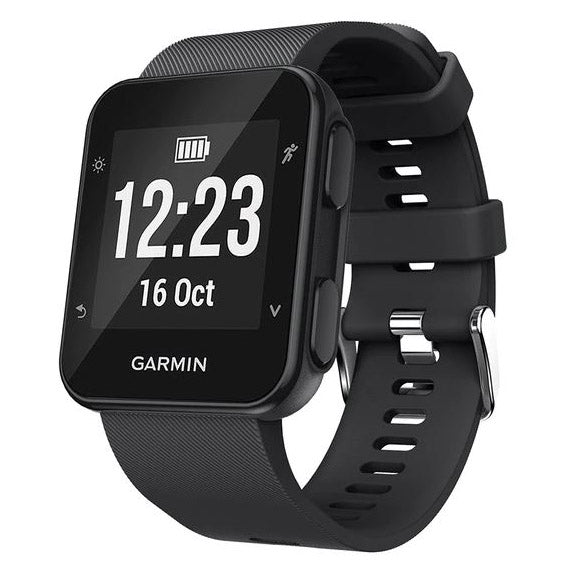 black garmin forerunner 30 strap silicone buckle
