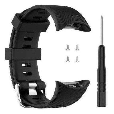black garmin forerunner 45 plus strap silicone buckle

