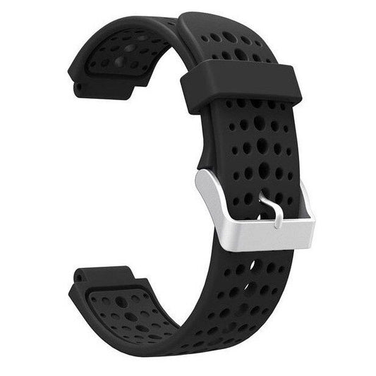 Black garmin forerunner 620 band breathable design
