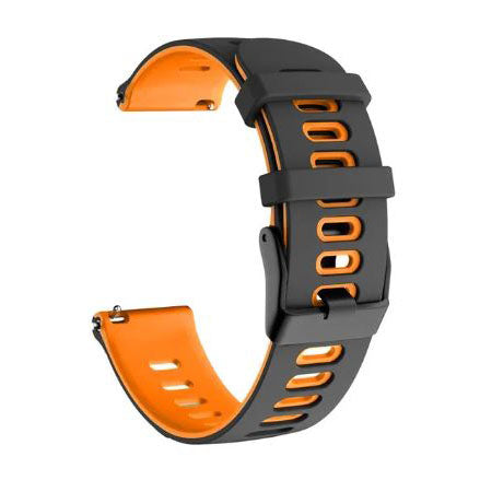 Garmin Forerunner 645 Strap Silicone One Size Buckle in black orange