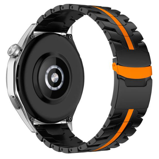 Black Orange luxury titanium strap for galaxy watch active 2
