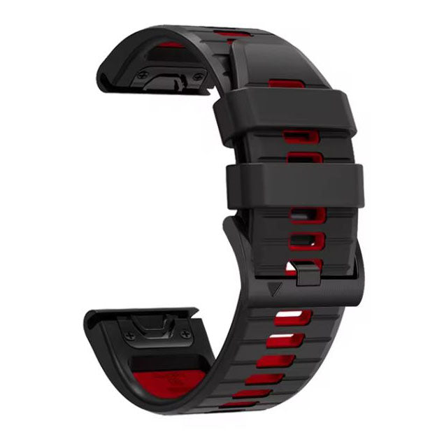 garmin fenix 6 pro straps in black red