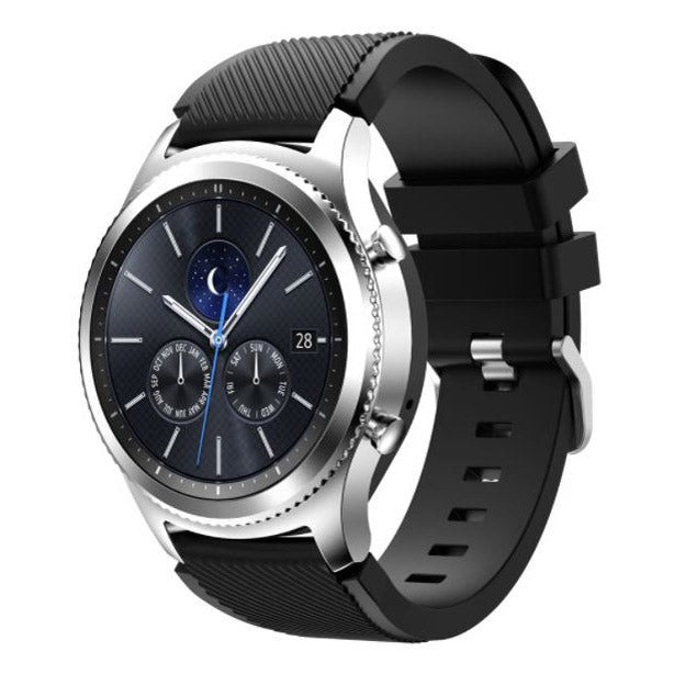 Textured Samsung Galaxy Watch 3 45mm Watchband in Silicone in black