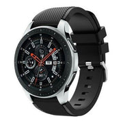 Universal 22mm Strap Silicone One Size Buckle in black