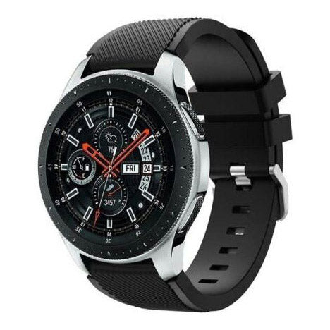 Universal 22mm Strap Silicone One Size Buckle in black