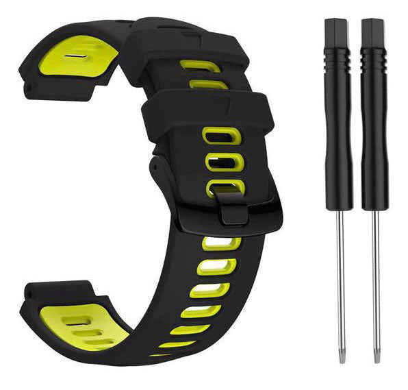 Strap For Garmin Forerunner 735XT Two Tone in black yellow