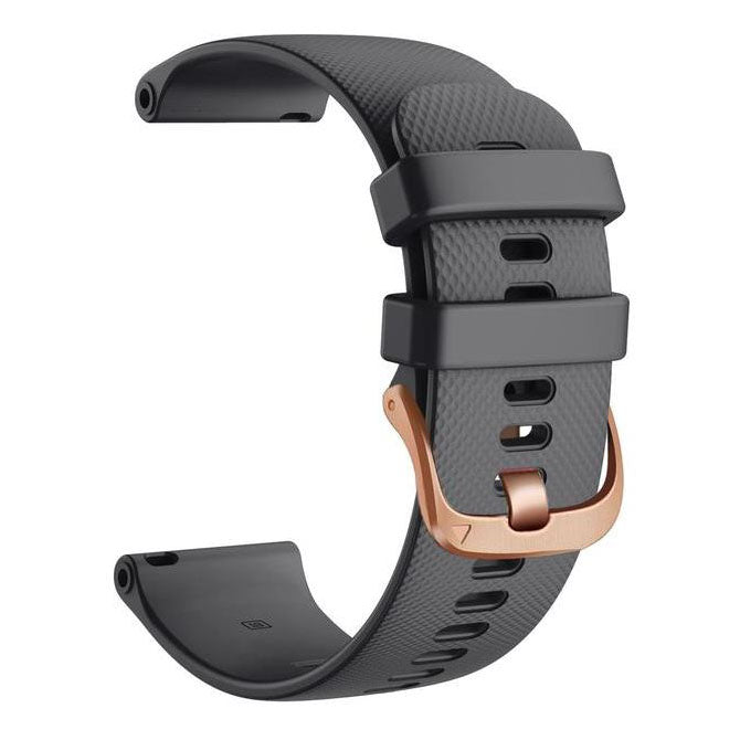 Textured Garmin Forerunner 165 Strap in Silicone Black